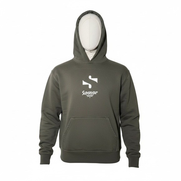 Supervsn Other - Supervsn Box Out Hoodie Mens‎ Vintage Grey Graphic Pullover 35-544A10044, Size M